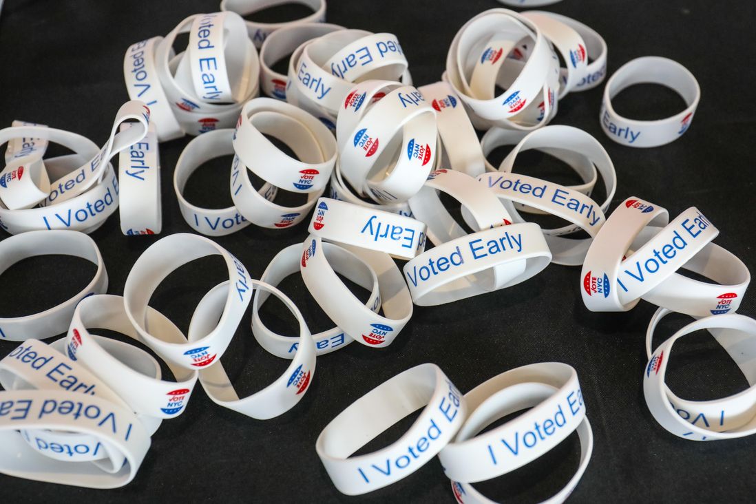 "I voted early" bracelets